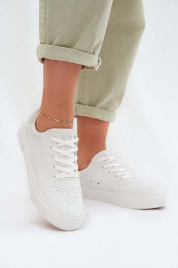 Sieviešu sneakers stila zābaki Big Star TT274008 baltā krāsā 2