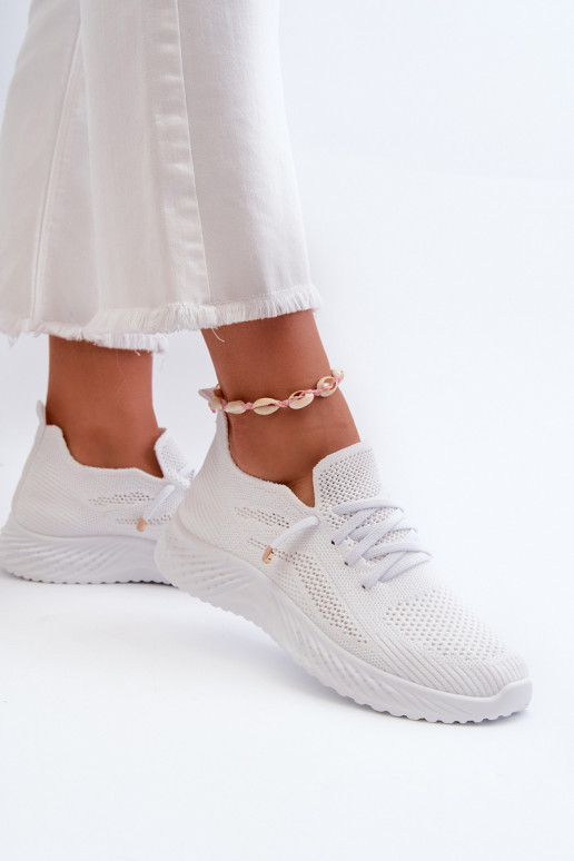 Paslīdēt uz sporta apavi Sieviešu baltas krāsas Jagelia