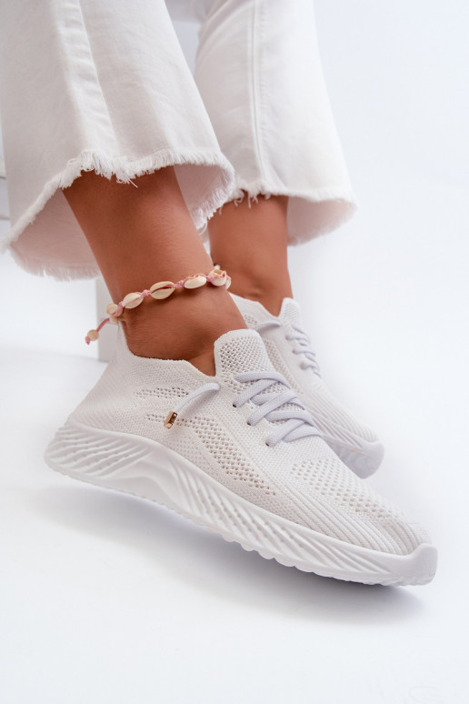 Paslīdēt uz sporta apavi Sieviešu baltas krāsas Jagelia