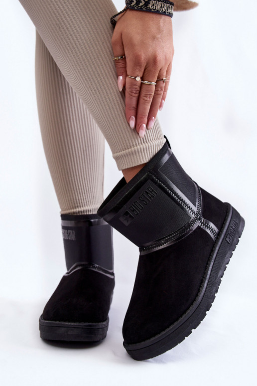 Sieviešu Paslīdēt uz sniega apavi Big Star KK274614 melnas krāsas