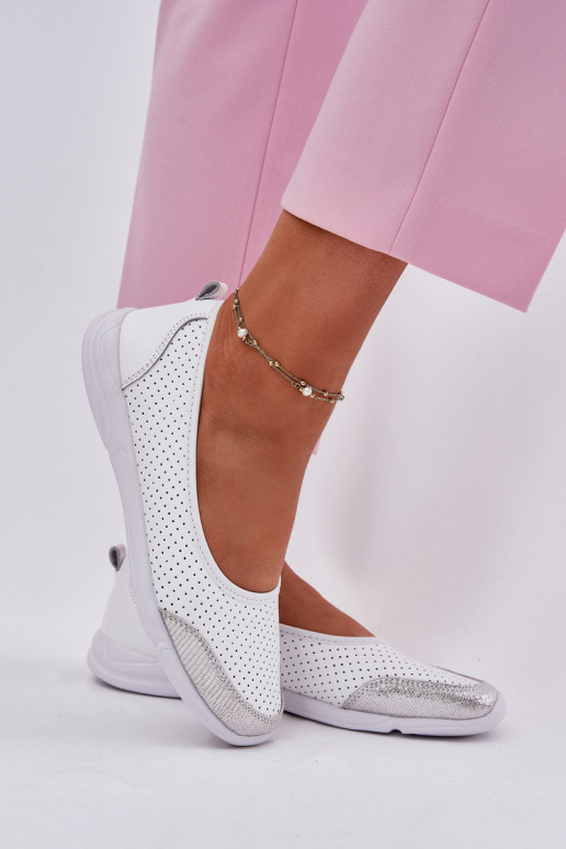 Āda Sieviešu Ažūra balerīnas baltas krāsas Lucy