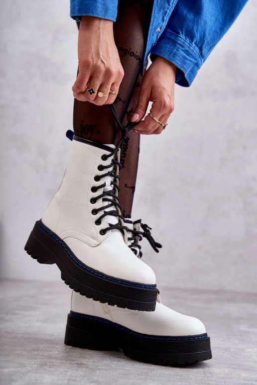 Sieviešu šņorējami Kerzi sievietēm baltas krāsas Callie