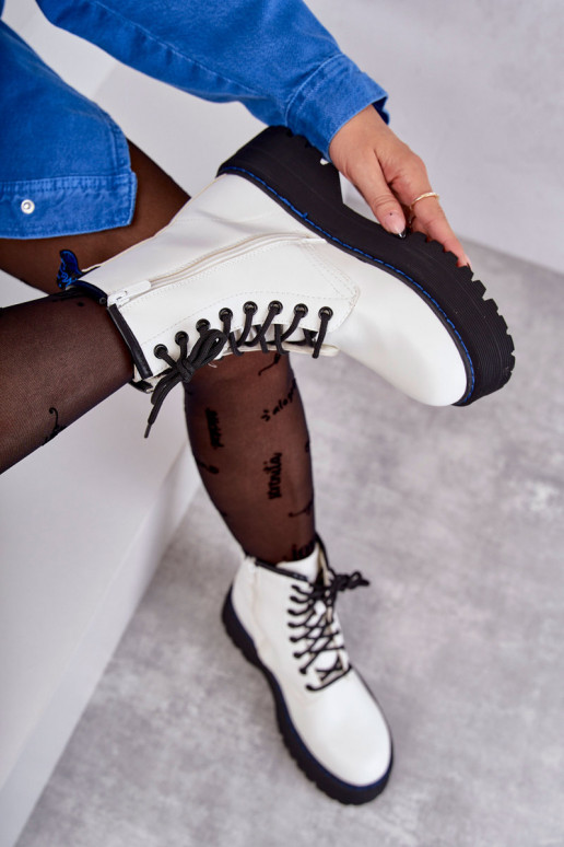 Sieviešu šņorējami Kerzi sievietēm baltas krāsas Callie