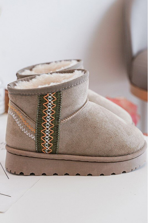 sniega apavi Sieviešu puszābaki siltināti Bērnu apavi Zaļas krāsas Leonora