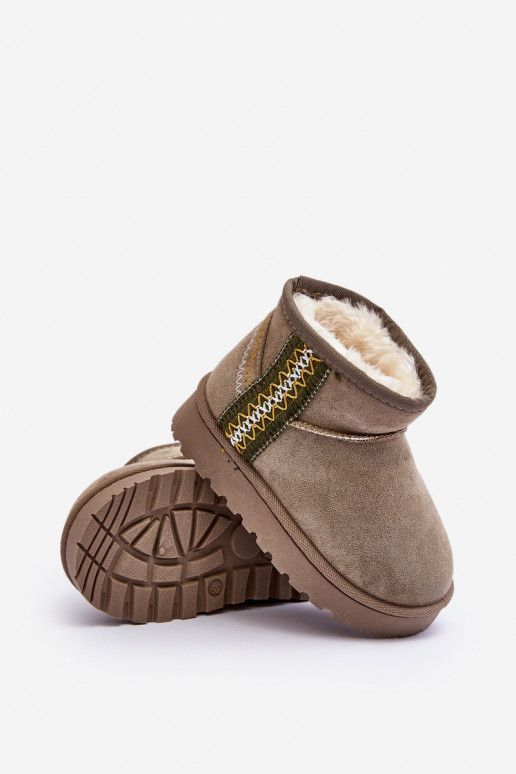 sniega apavi Sieviešu puszābaki siltināti Bērnu apavi Zaļas krāsas Leonora