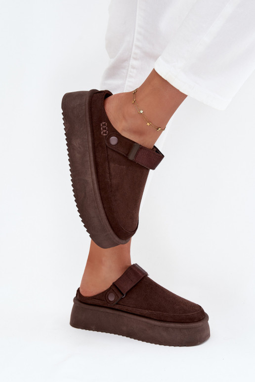 sniega apavi Sieviešu ar platformuar lipīgām aizdarēmem CzekoladoIne Jorielle