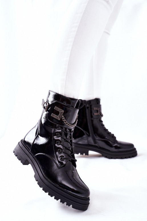 Sieviešu siltināti zābaki melnas krāsas Vanquish