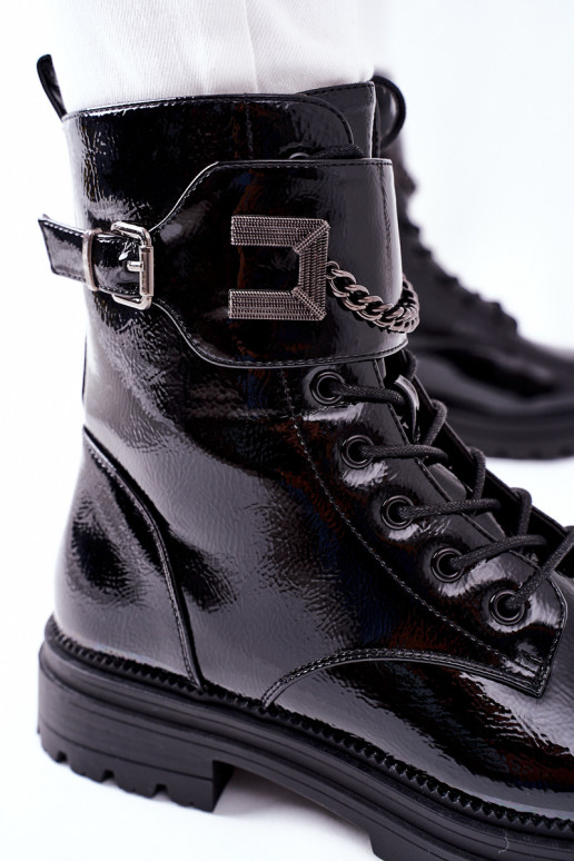 Sieviešu siltināti zābaki melnas krāsas Vanquish