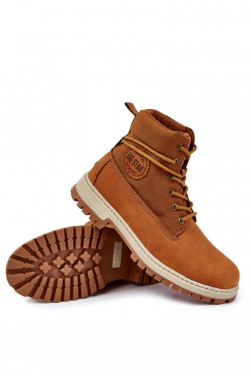 vīriešiem Sieviešu puszābaki apavi Memory Foam Big Star KK174203 brūnas krāsas 2