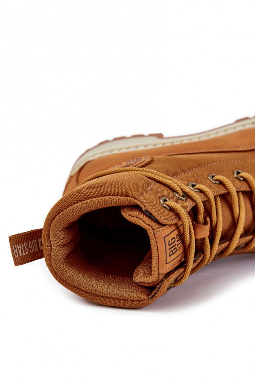 vīriešiem Sieviešu puszābaki apavi Memory Foam Big Star KK174203 brūnas krāsas