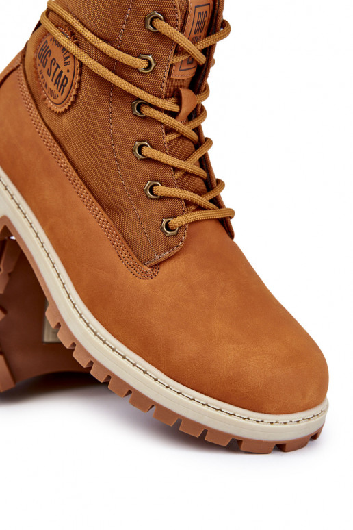 vīriešiem Sieviešu puszābaki apavi Memory Foam Big Star KK174203 brūnas krāsas