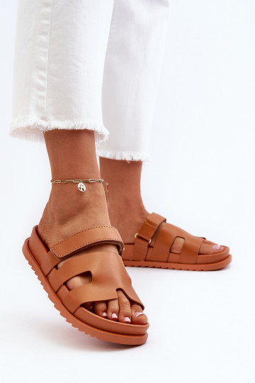 Klasiska modeļa sieviešu čības brūnas krāsas Molie