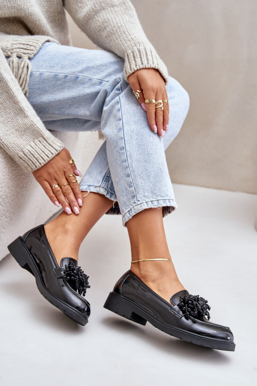 Sieviešu Mokasīni Laque S.Barski HY369A melnas krāsas