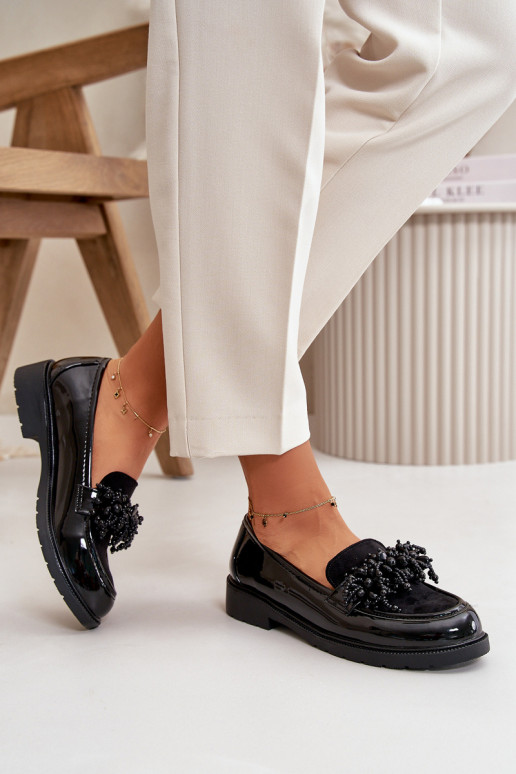 Sieviešu Mokasīni Laque S.Barski HY369A melnas krāsas