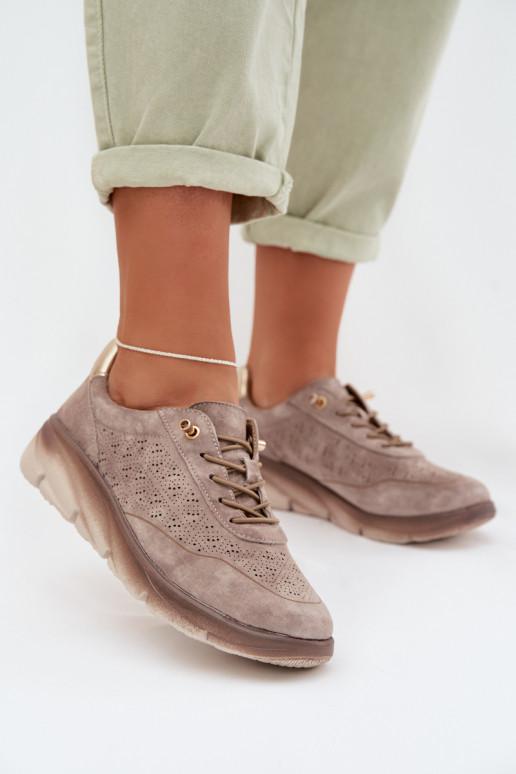 Āda Sneakers modeļa apavi Sieviešu Ažūrs Sergio Leone SP-002 Pelēkas krāsas