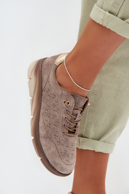 Āda Sneakers modeļa apavi Sieviešu Ažūrs Sergio Leone SP-002 Pelēkas krāsas