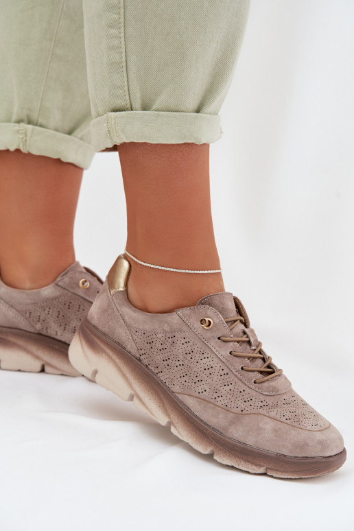 Āda Sneakers modeļa apavi Sieviešu Ažūrs Sergio Leone SP-002 Pelēkas krāsas