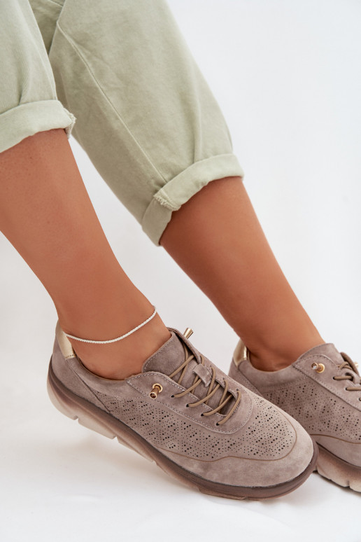 Āda Sneakers modeļa apavi Sieviešu Ažūrs Sergio Leone SP-002 Pelēkas krāsas