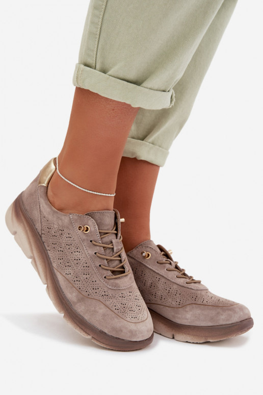 Āda Sneakers modeļa apavi Sieviešu Ažūrs Sergio Leone SP-002 Pelēkas krāsas