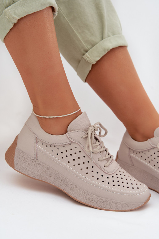 Āda apavi Sneakers modeļa apavi Sieviešu Ažūrs Sergio Leone SP-013 Pelēkas krāsas