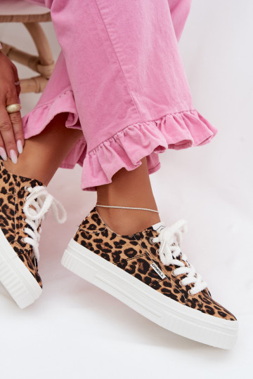 sieviešu puszābaki ar platformu O`NEILL SPINNA C INOMEN LOIN 90261009.92A ar leoparda kažokādas rakstu