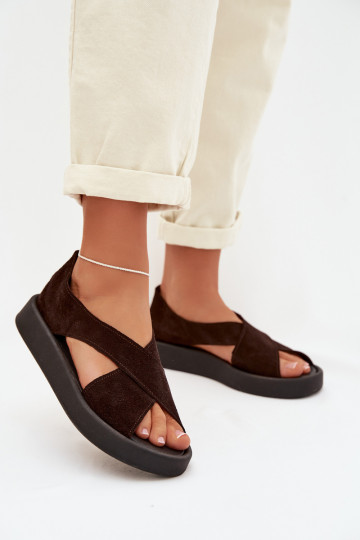 Sieviešu basenesIeslēgtsturalnego zamšādasu Zazoo 3196 CzekoladoIne 2