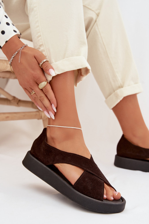 Sieviešu basenesIeslēgtsturalnego zamšādasu Zazoo 3196 CzekoladoIne