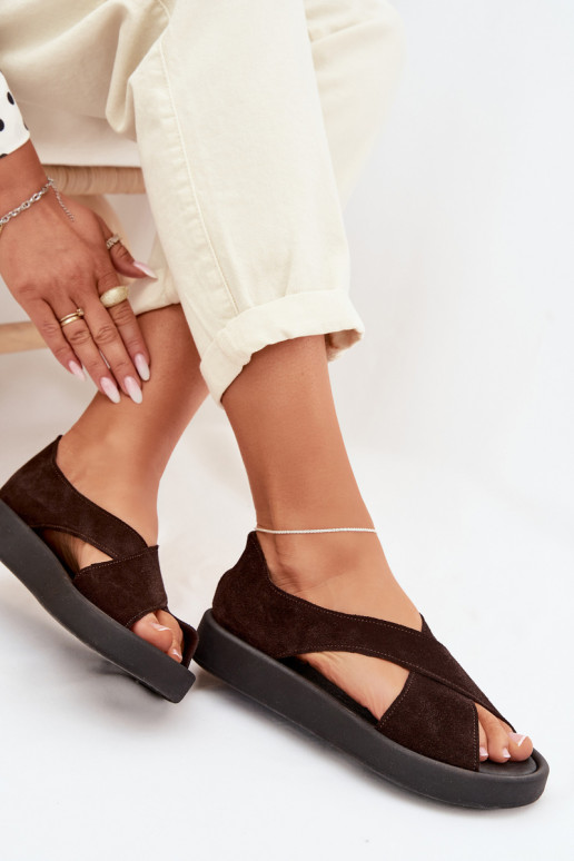 Sieviešu basenesIeslēgtsturalnego zamšādasu Zazoo 3196 CzekoladoIne