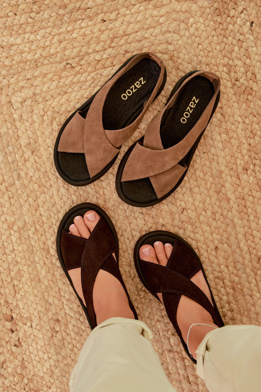 Sieviešu basenesIeslēgtsturalnego zamšādasu Zazoo 3196 CzekoladoIne