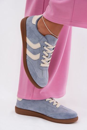 Sneakers modeļa apavi SieviešuEko zamšādau Zilas krāsas Jesavella