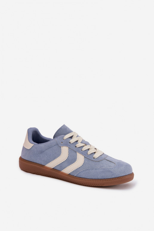 Sneakers modeļa apavi SieviešuEko zamšādau Zilas krāsas Jesavella