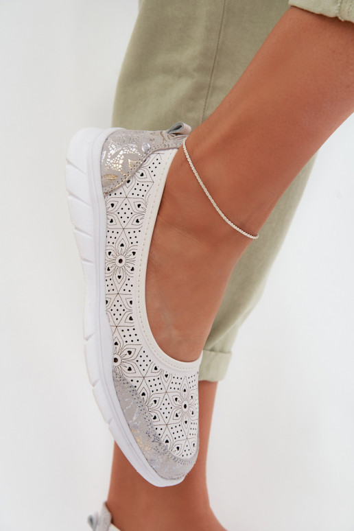 Āda Ažūra balerīnas S.Barski GR61-5973 baltas krāsas