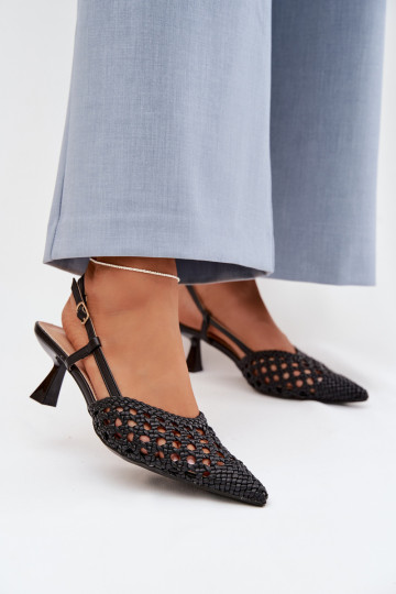 rakstainas basenes Sieviešu ar papēdi melnas krāsas Selinae 2