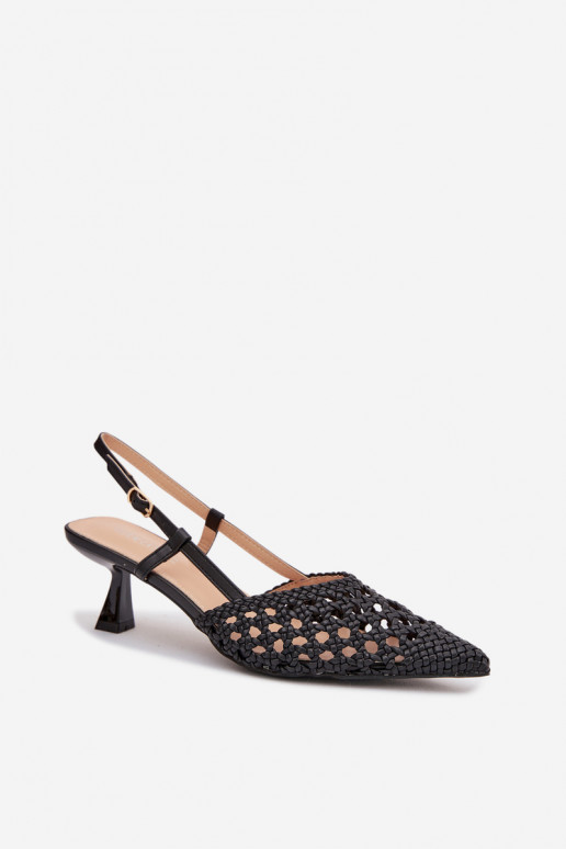 rakstainas basenes Sieviešu ar papēdi melnas krāsas Selinae