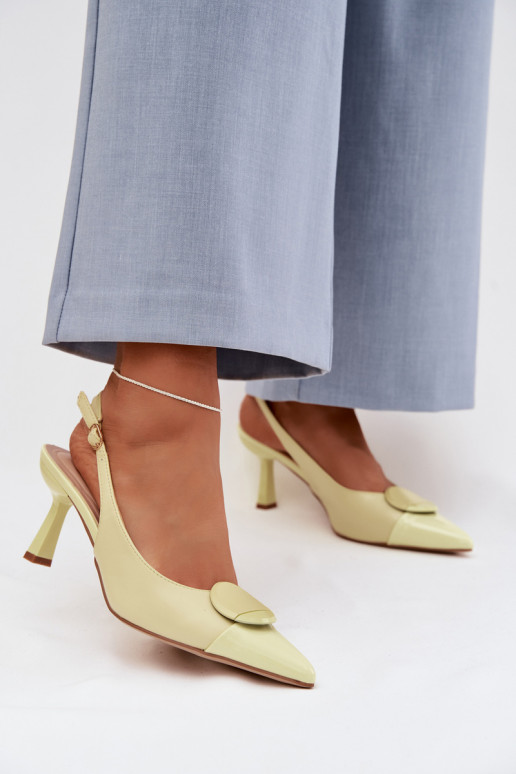 Sieviešu basenes ar papēdi Ar greznu Detalem Dzelteni Tā irriae