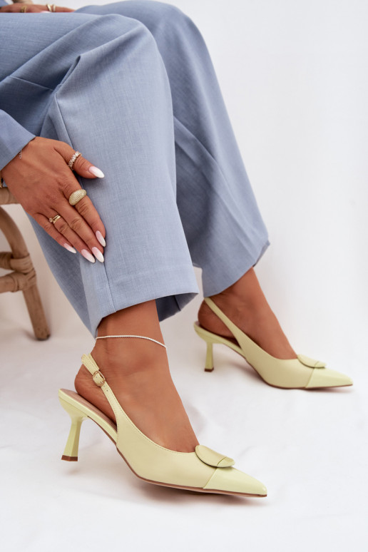 Sieviešu basenes ar papēdi Ar greznu Detalem Dzelteni Tā irriae