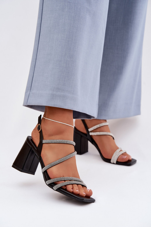 Sieviešu basenes Ar svītrām Un cirkoni melnas krāsas Brelia