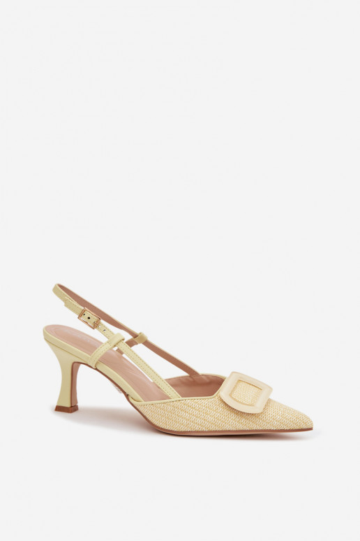 Sieviešu basenes ar papēdi Ar greznu Elements Dzelteni Eslina