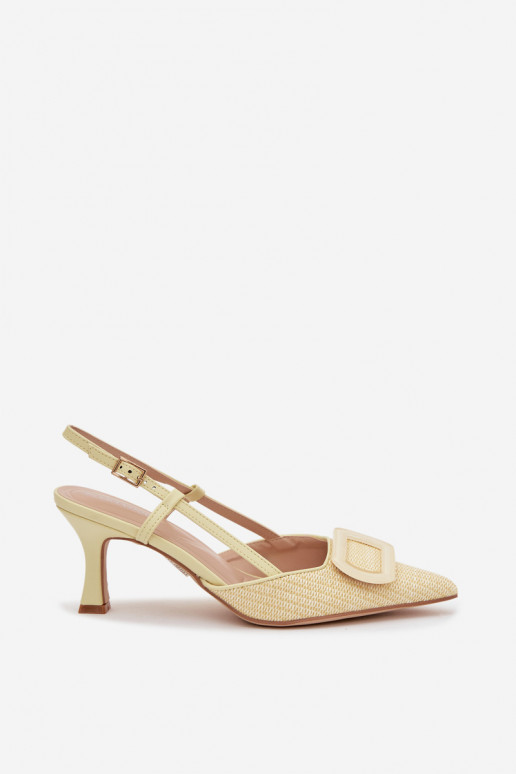 Sieviešu basenes ar papēdi Ar greznu Elements Dzelteni Eslina