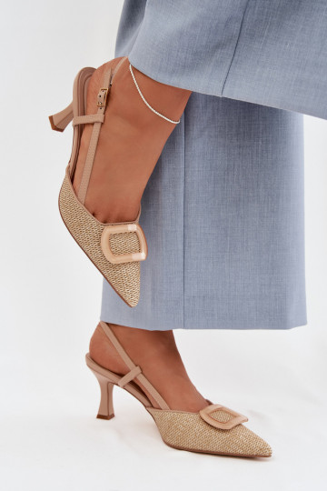 Sieviešu basenes ar papēdi Ar greznu Elements Nude Eslina