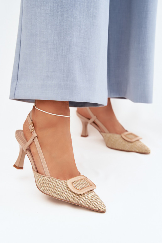 Sieviešu basenes ar papēdi Ar greznu Elements Nude Eslina