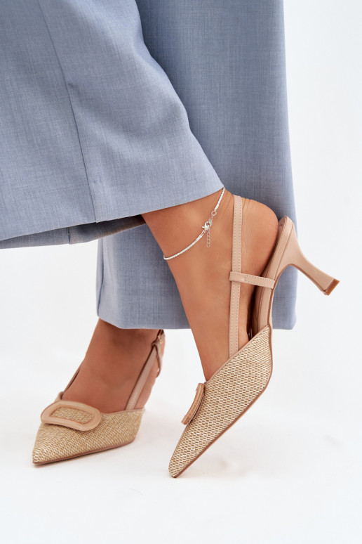 Sieviešu basenes ar papēdi Ar greznu Elements Nude Eslina