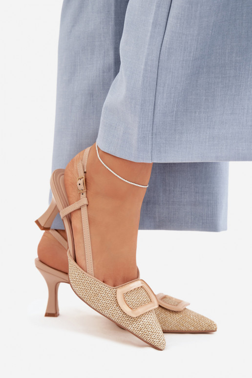 Sieviešu basenes ar papēdi Ar greznu Elements Nude Eslina