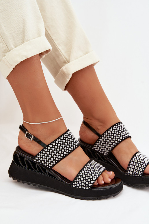 Āda Zamšādas basenes Ar Dekorāciju D&A CR61-3067 melnas krāsas