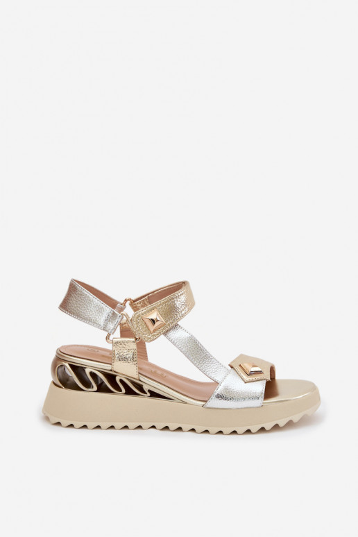 Sieviešu basenes Sieviešu ar platformu D&A CR61-3078 Zelta krāsas