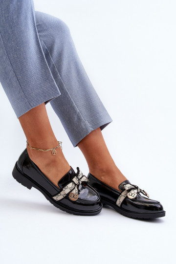 Laque Sieviešu apavi Mokasīni S.Barski HY330A melnas krāsas 2