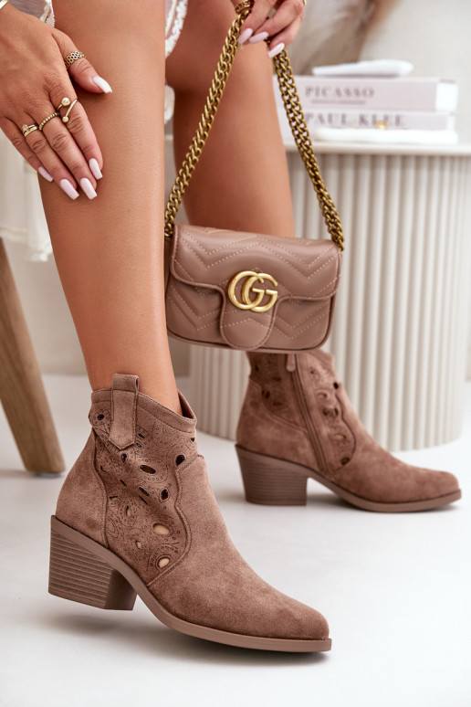 Sieviešu Zābaki Kovboju zābaki brūnas krāsas S.Barski HY42-086