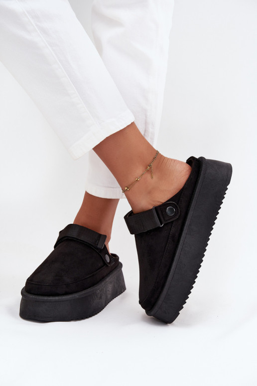 sniega apavi Sieviešu ar platformuar lipīgām aizdarēmem melnas krāsas Jorielle