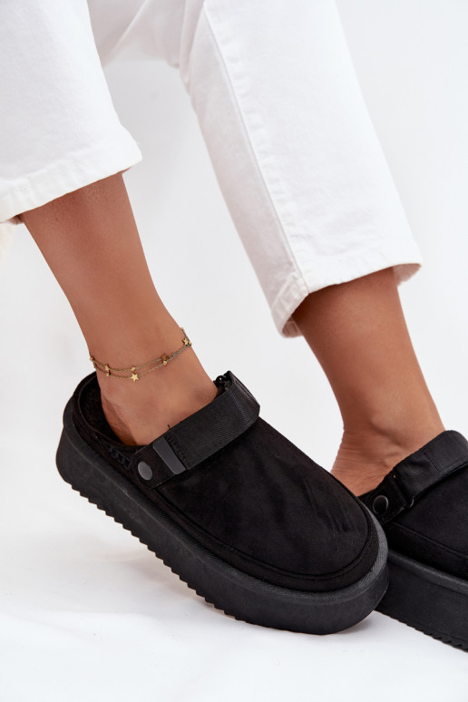 sniega apavi Sieviešu ar platformuar lipīgām aizdarēmem melnas krāsas Jorielle