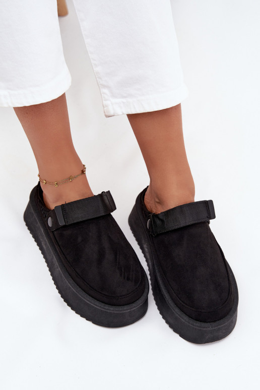 sniega apavi Sieviešu ar platformuar lipīgām aizdarēmem melnas krāsas Jorielle